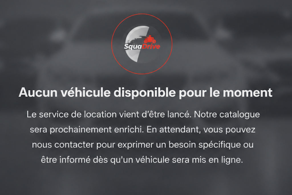 aucun véhicule disponible